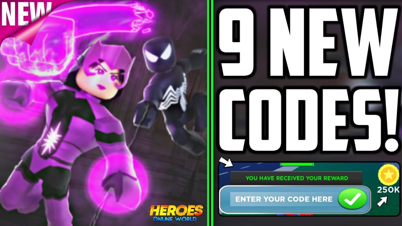 heroes online world codes