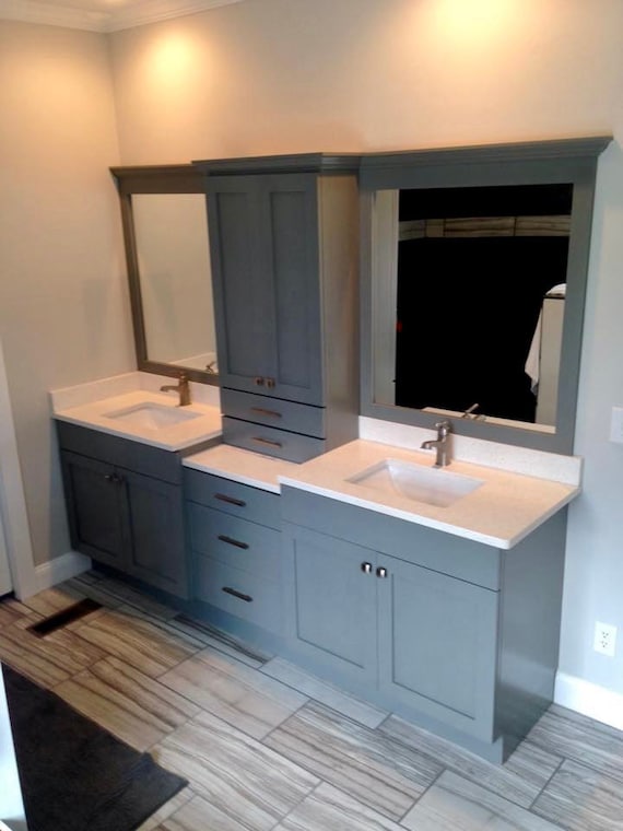 bathroom vanity with tower