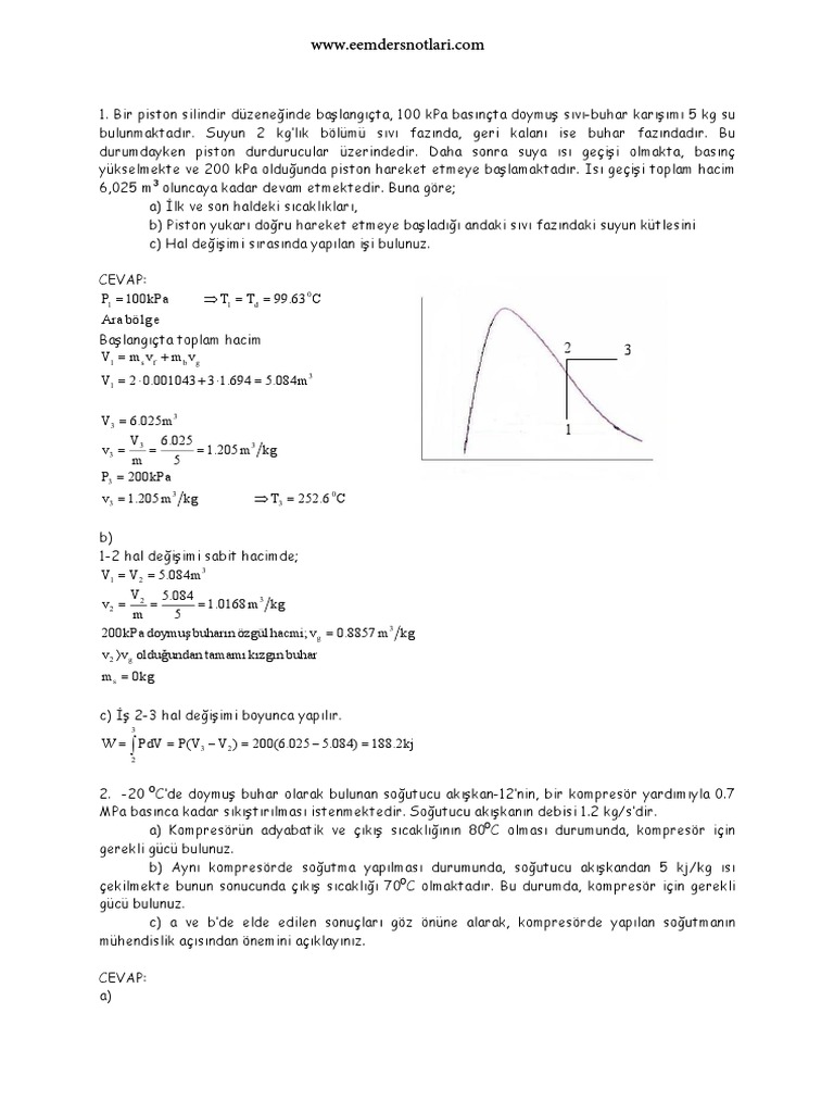 termodinamik 2 soruları ve çözümleri pdf