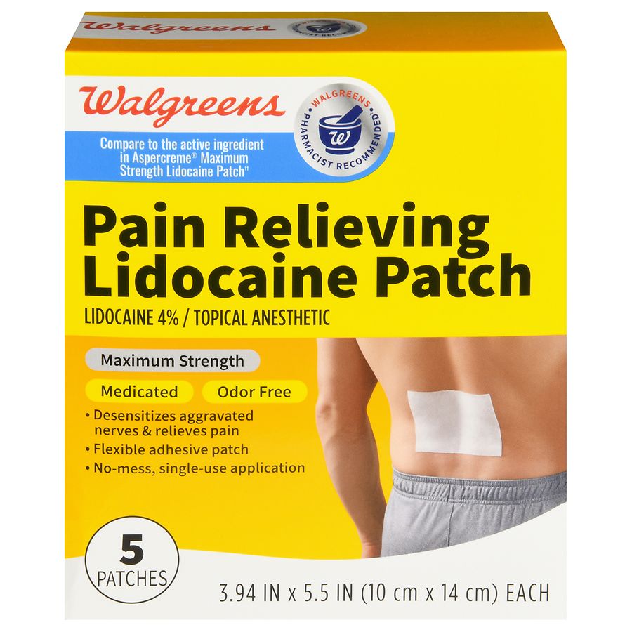 lidocaine patch boots