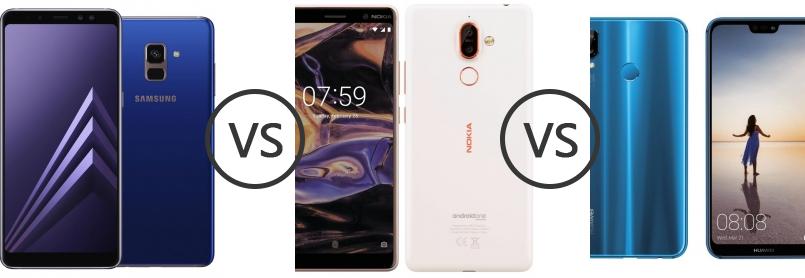 huawei p20 lite vs samsung a8 plus