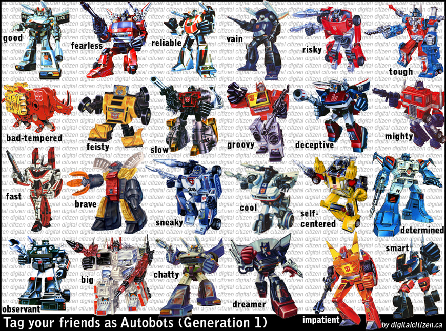 transformers character names