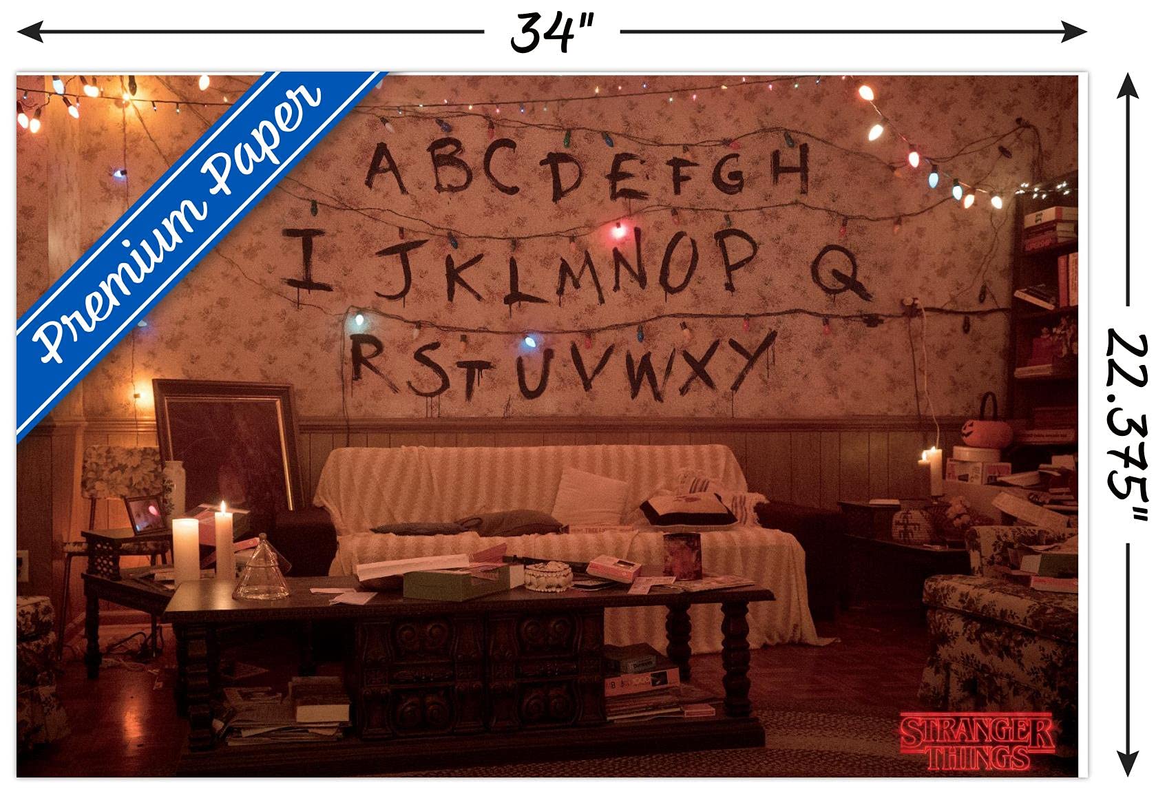 stranger things alphabet wall