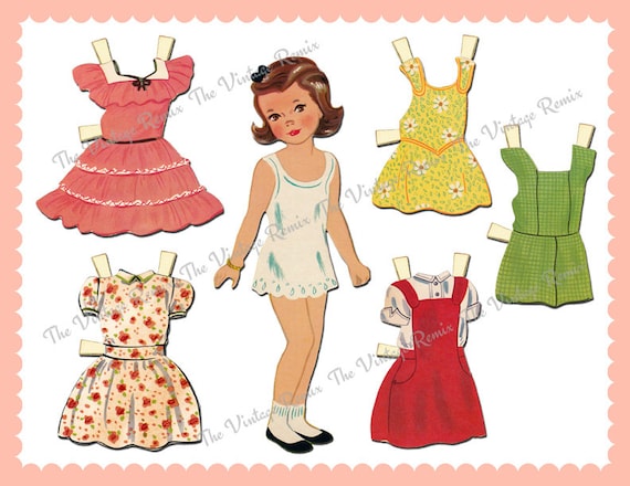 vintage paper dolls