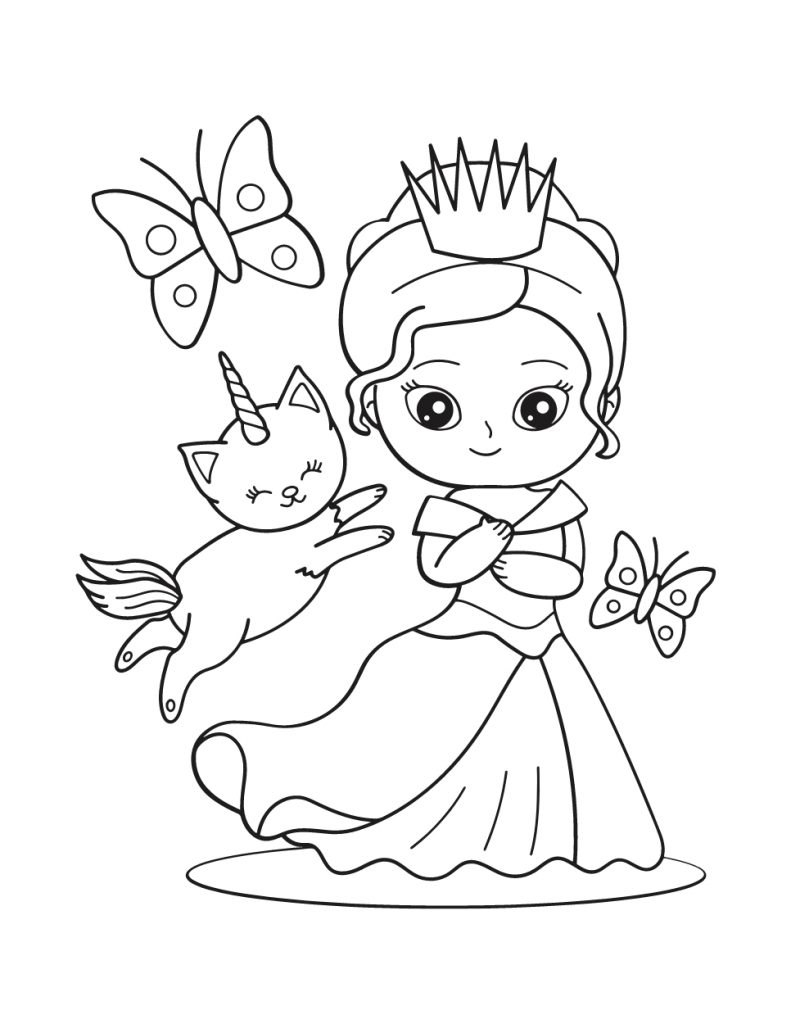 print princess coloring pages
