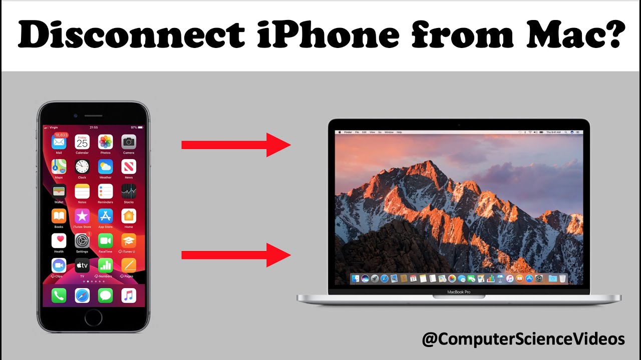 how to disconnect iphone from mac