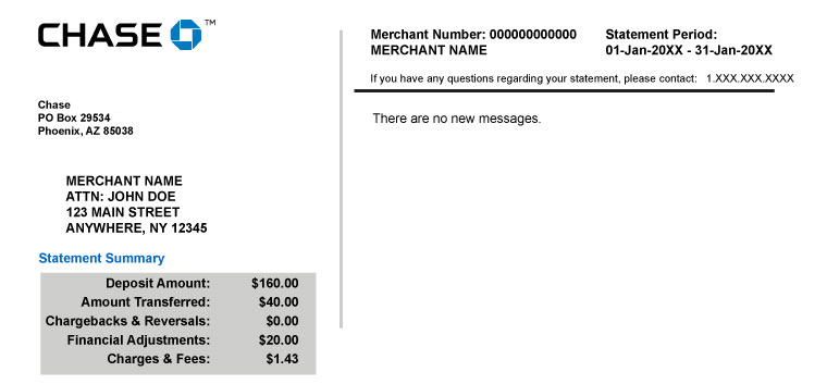 chase bank statement period