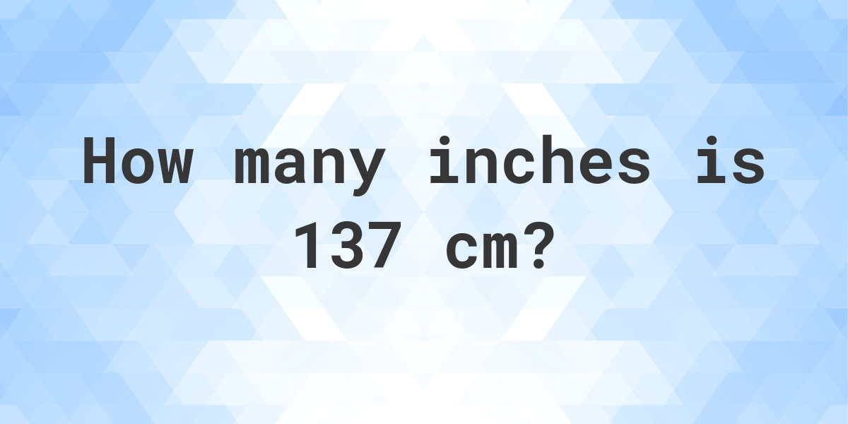 137 cm to inches