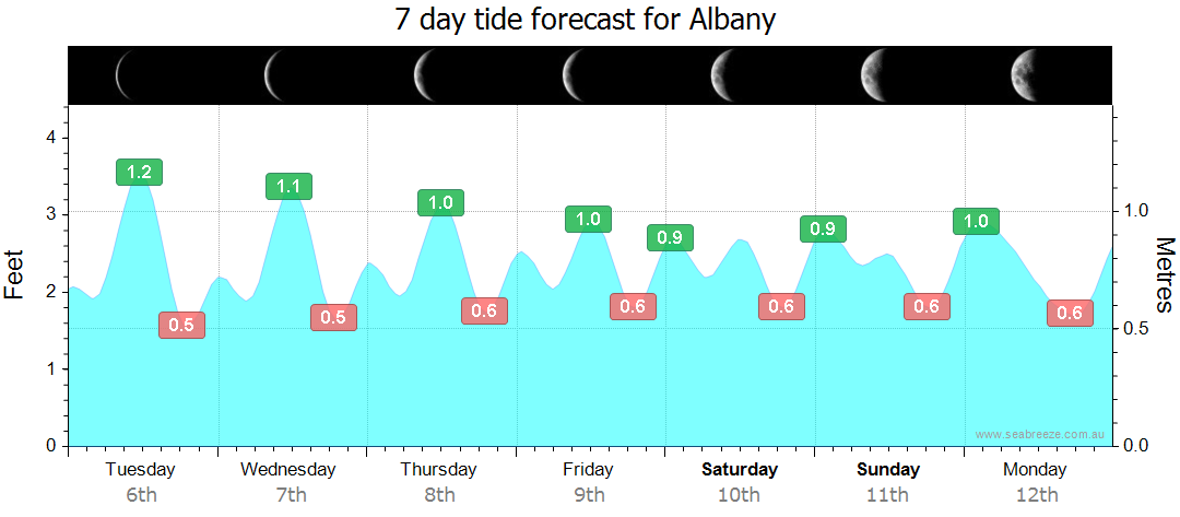 tide times albany