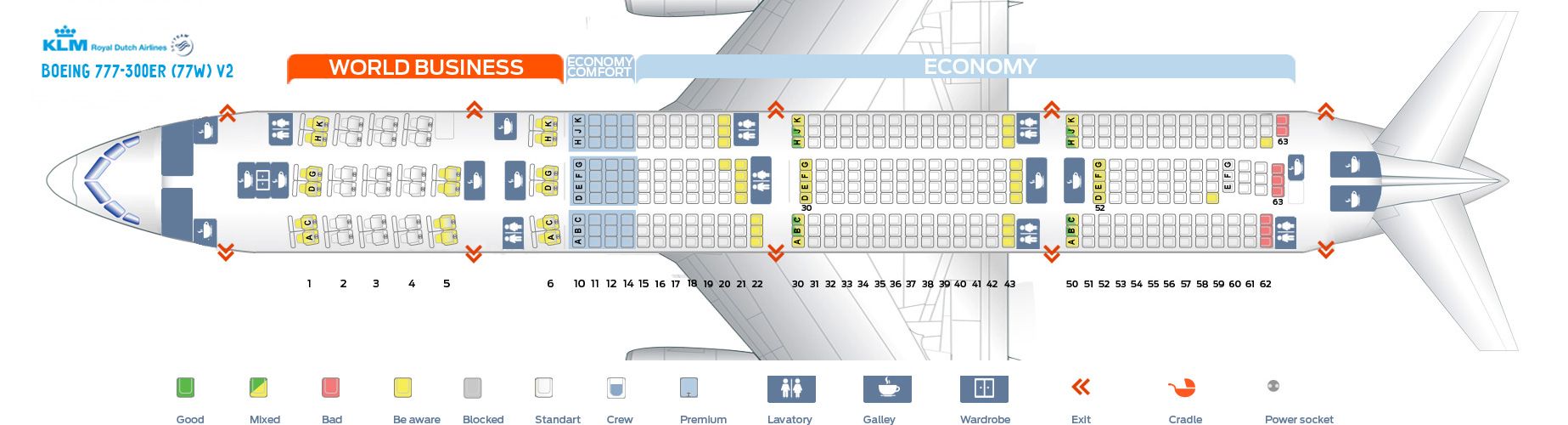 klm boeing 777-300 seat map