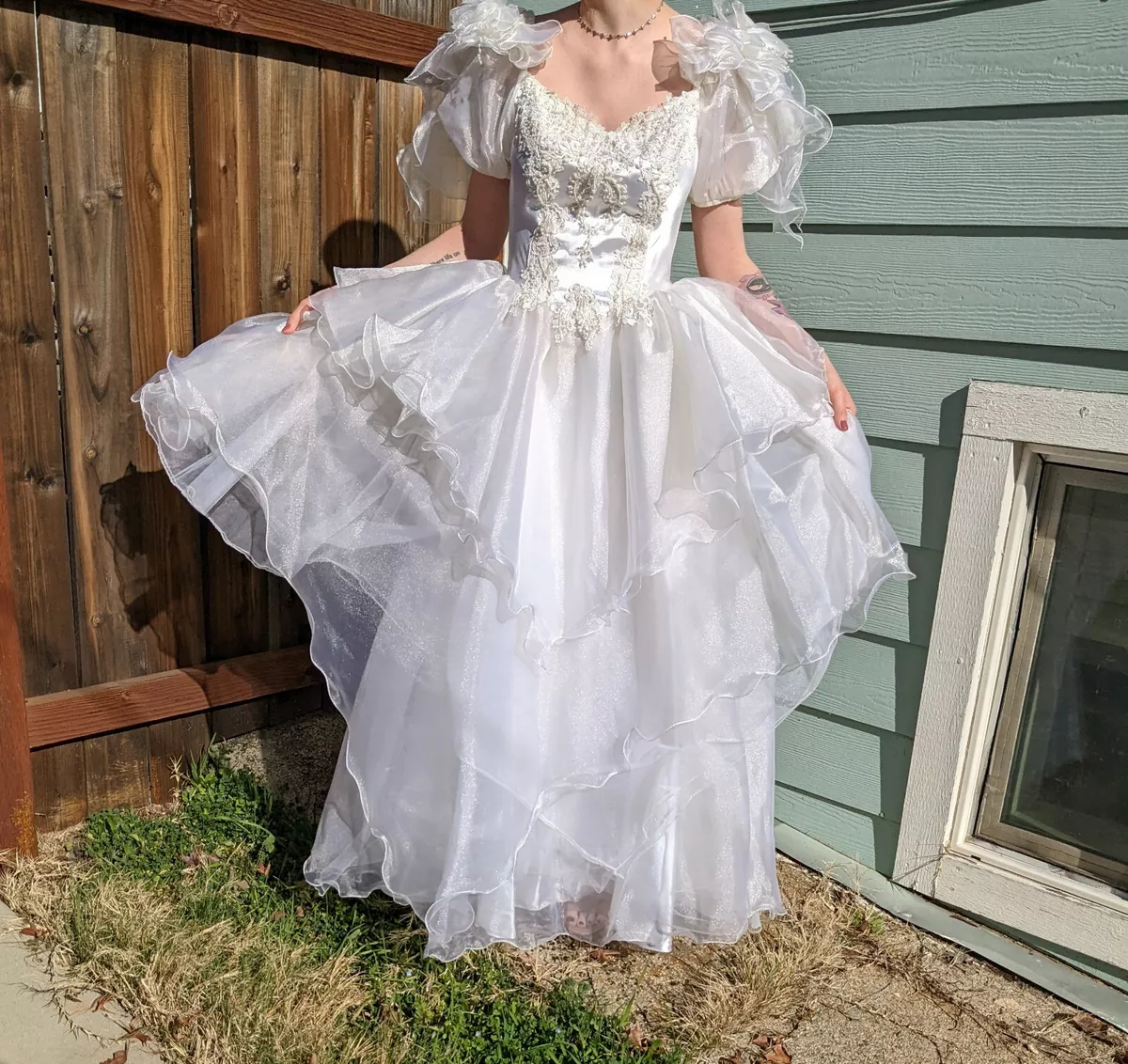 ebay 80s wedding dress