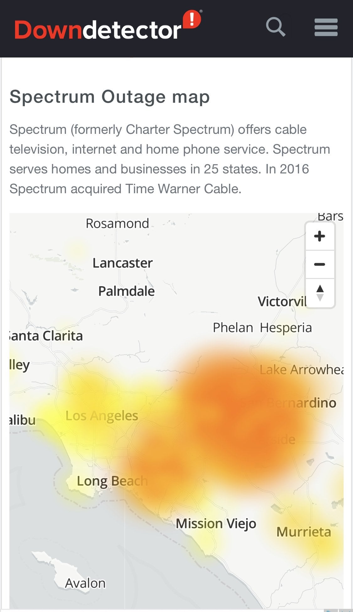 twc spectrum outage