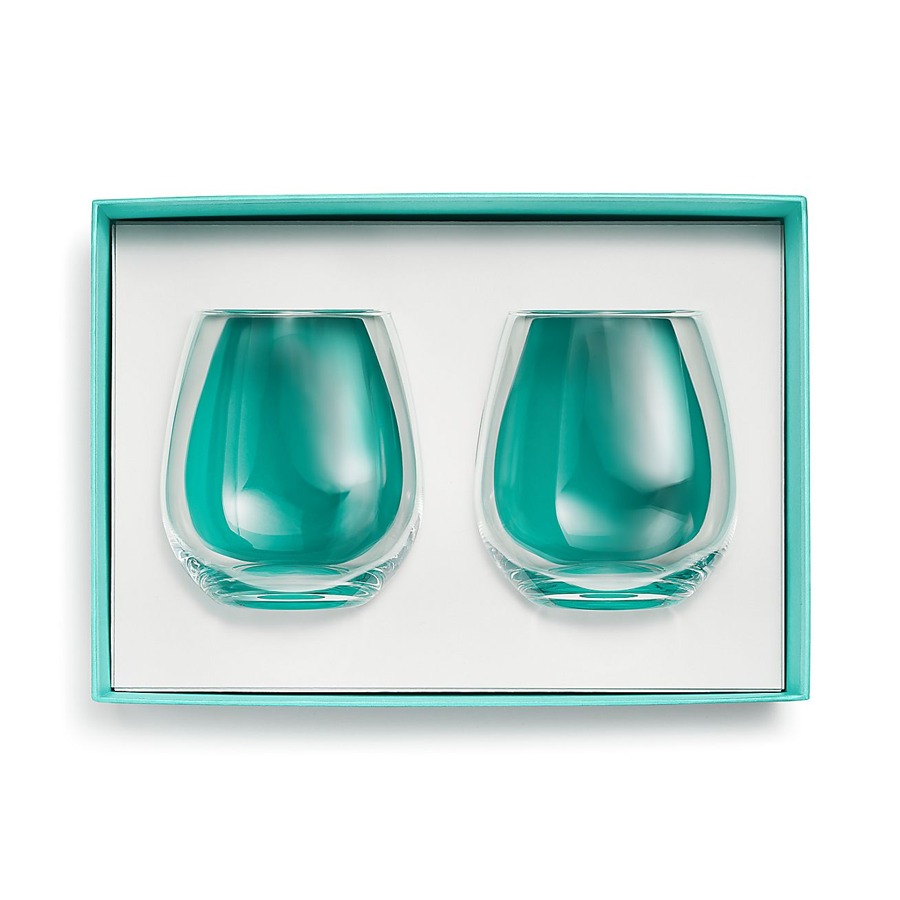 tiffany stemless wine glasses