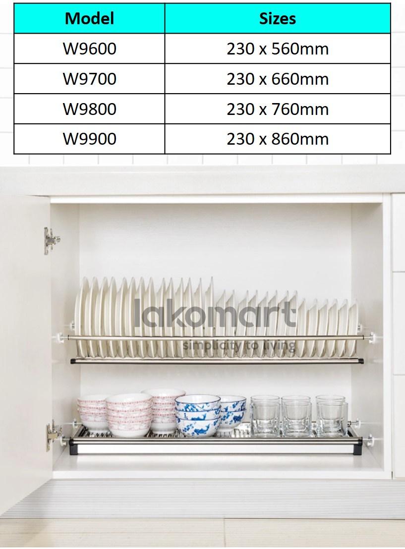 dish rack cabinet size
