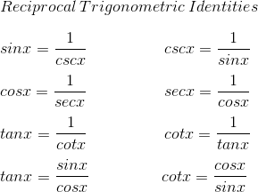 what is 1/cosx