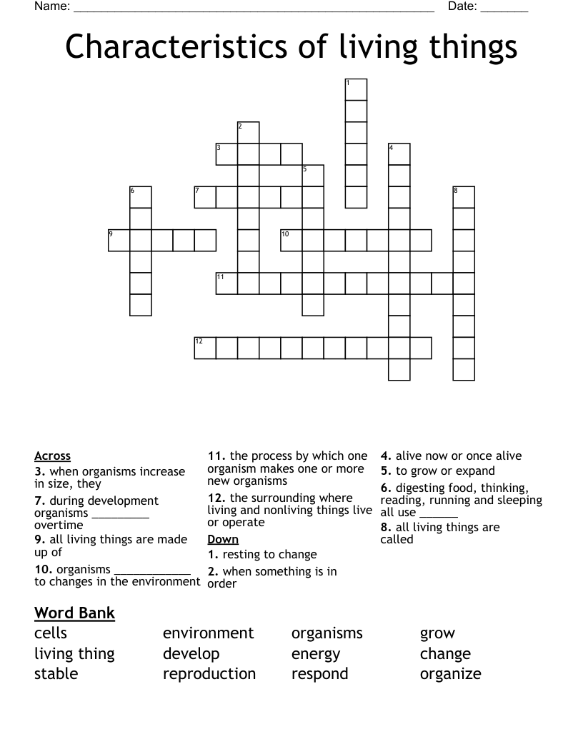 characteristics crossword clue