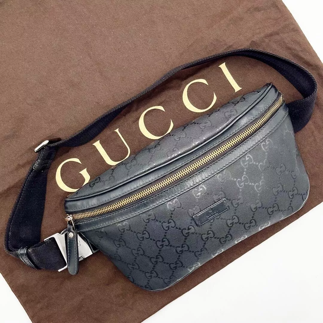 gucci black bum bag