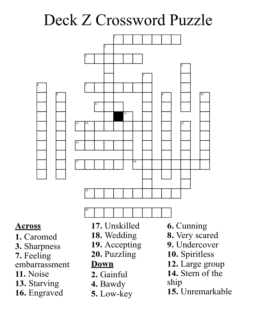 low ship deck crossword