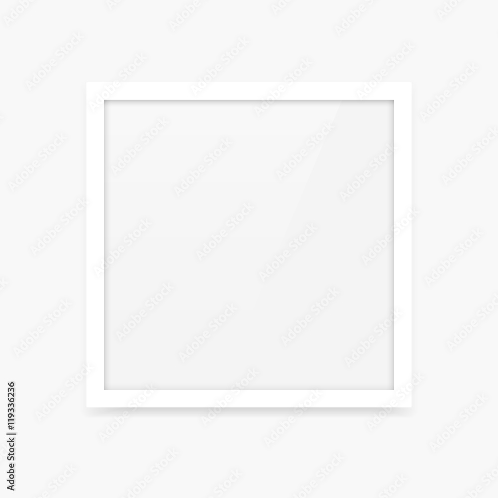 square photo frame white