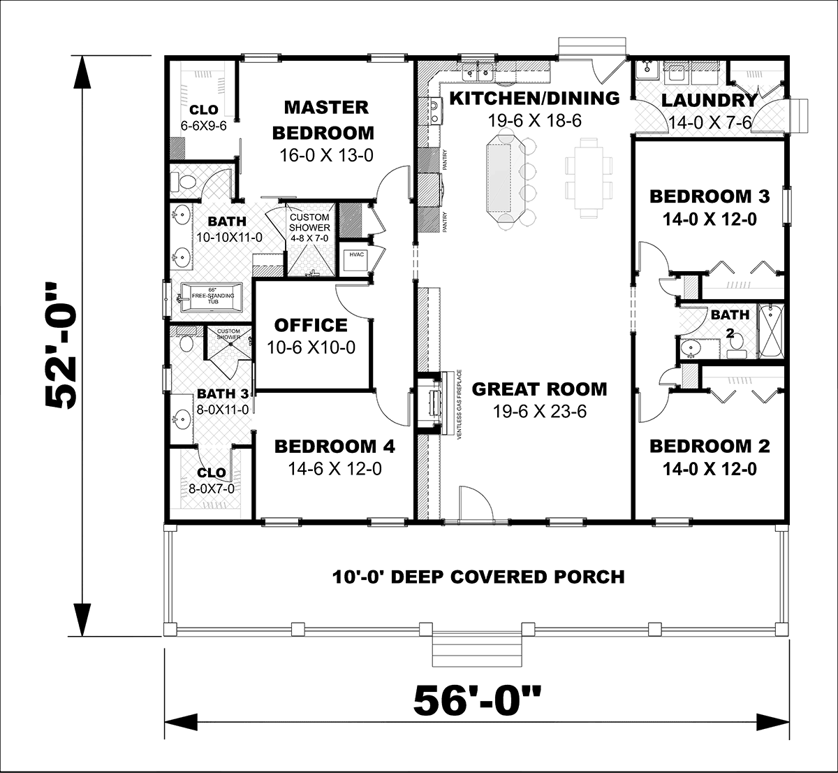 4 bed house floor plans