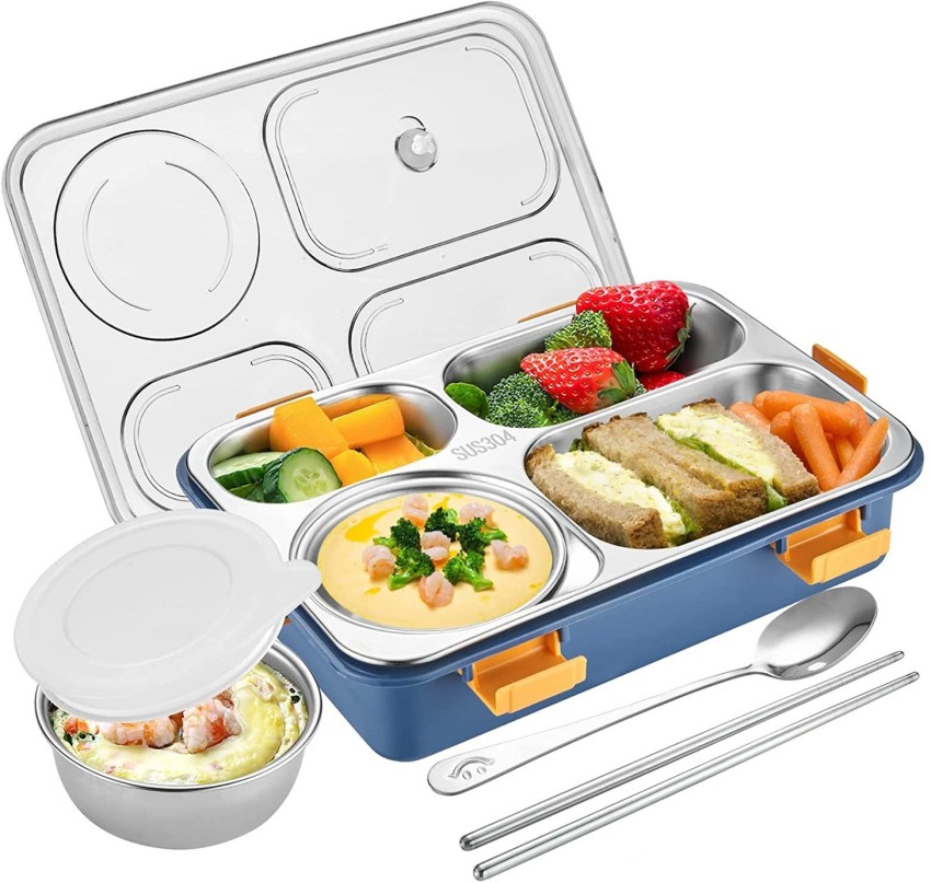 4 compartment stainless steel lunch box