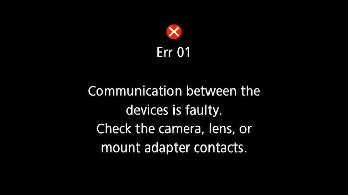 communication between camera and lens is faulty