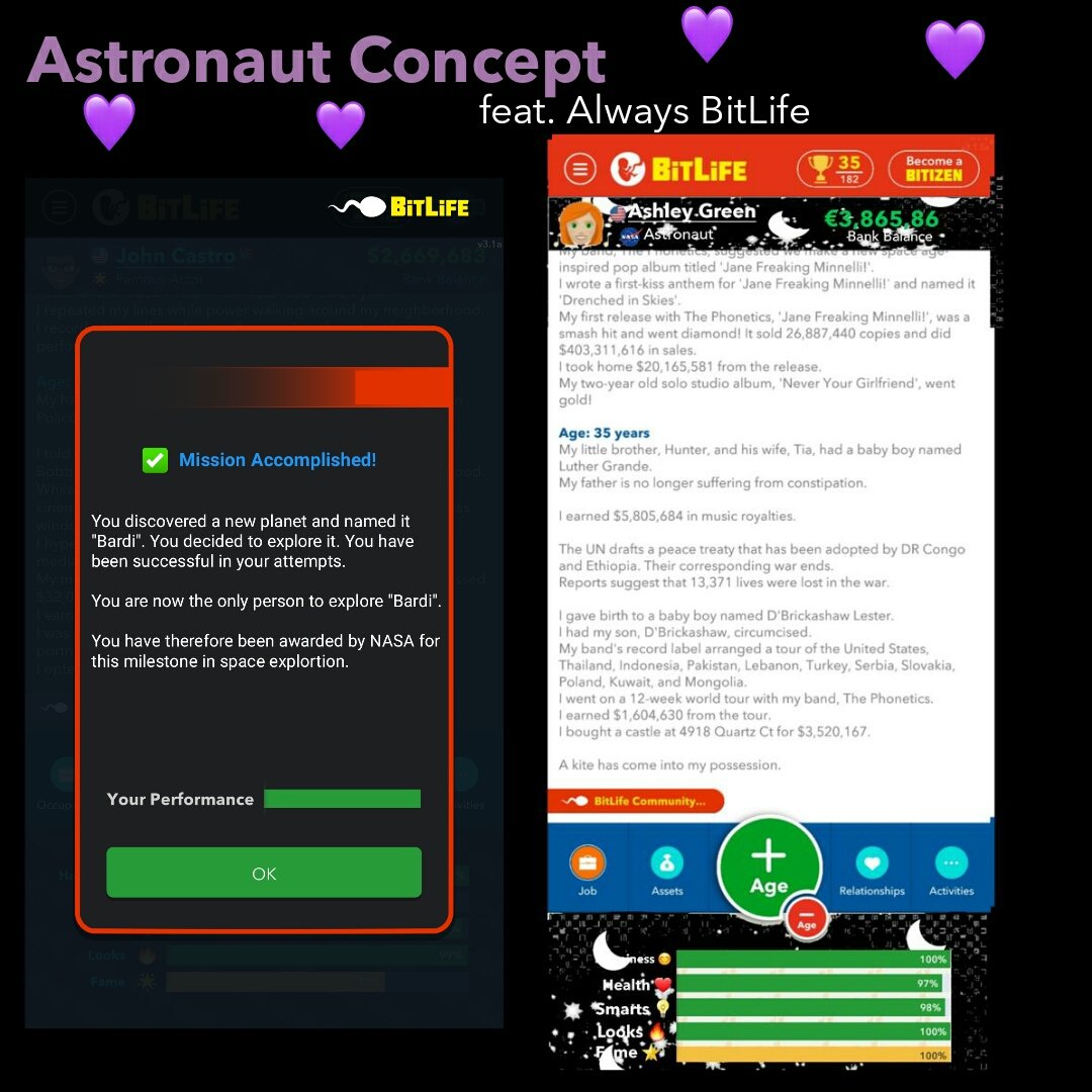 how to become astronaut in bitlife