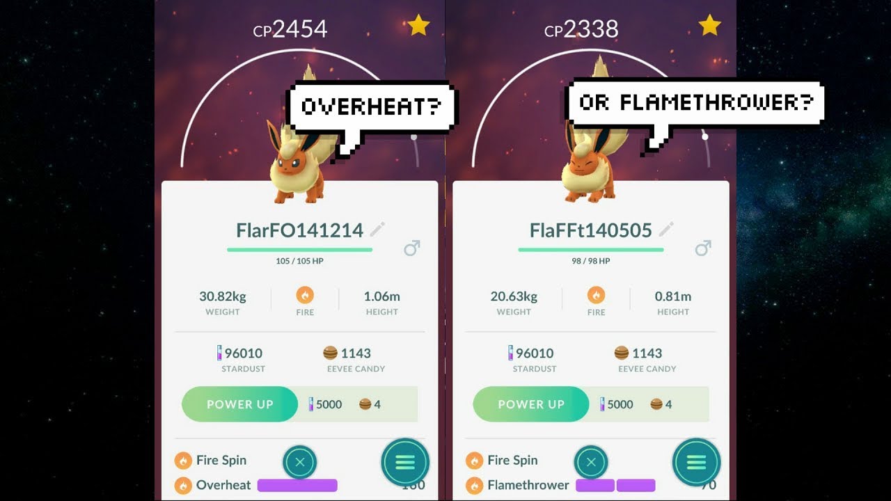 best moveset flareon pokemon go