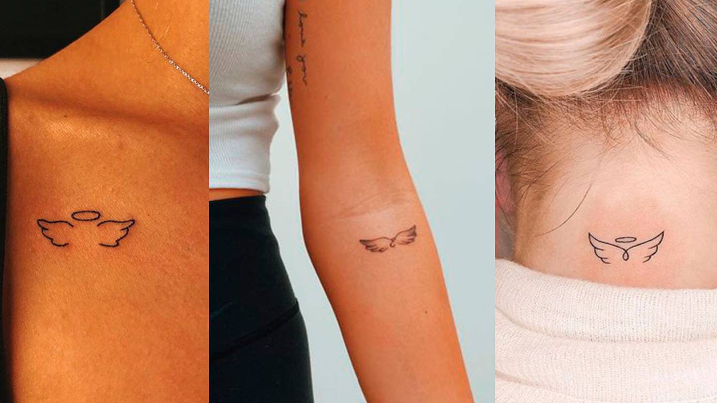 pequeño tatuajes de alas de angel