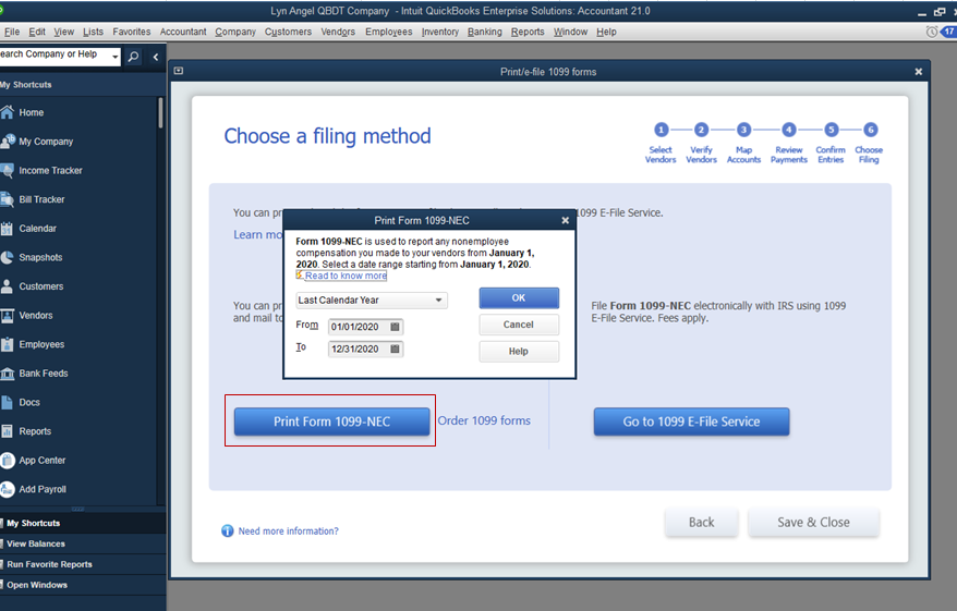 1099 nec forms for quickbooks