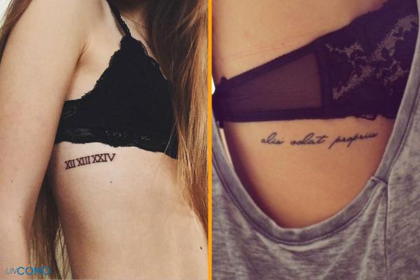 tatuajes en la costilla mujer frases