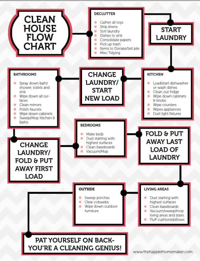 speed cleaning flow chart