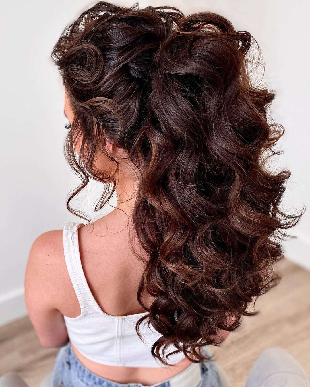 wedding guest curly hairstyles