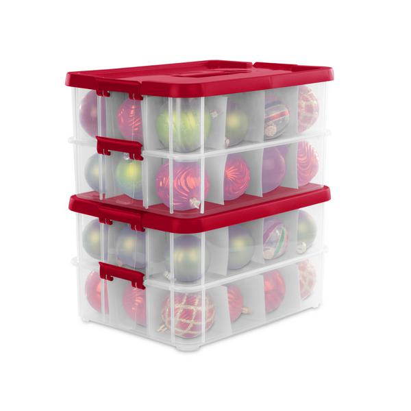 sterilite christmas ornament storage