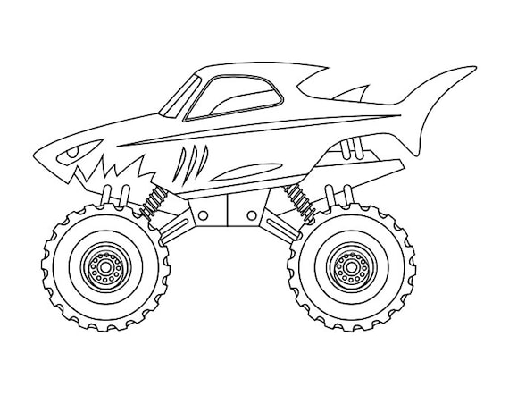 monster truck images to color