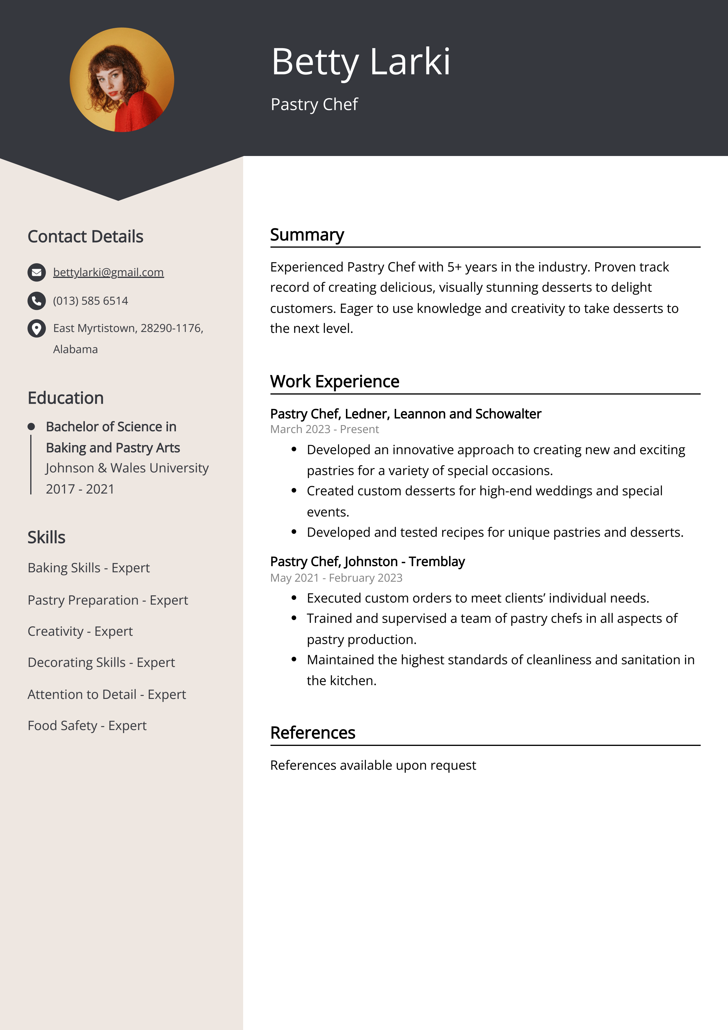 cake resume