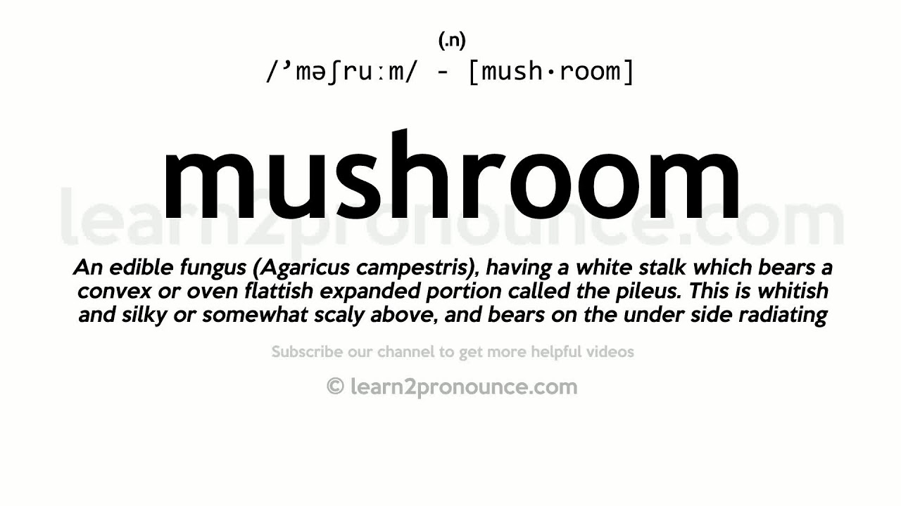 mushroom pronunciation