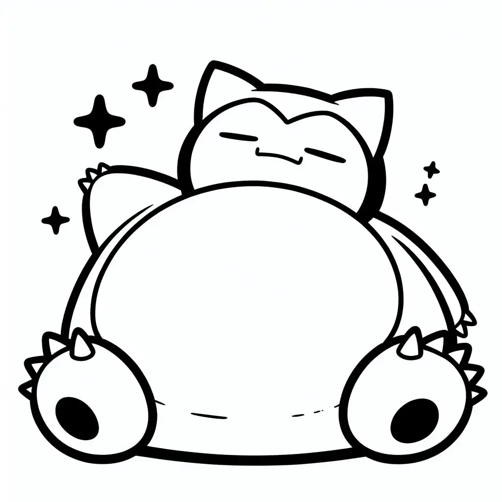 dibujo snorlax