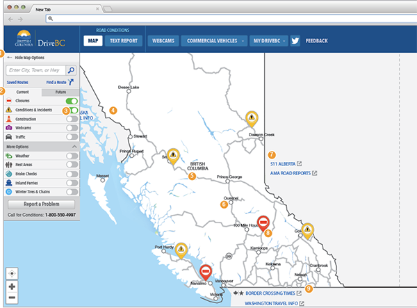 drive bc road closures