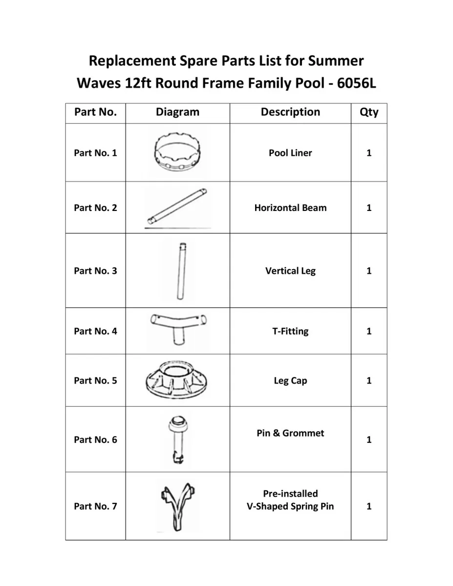 summer waves pool parts