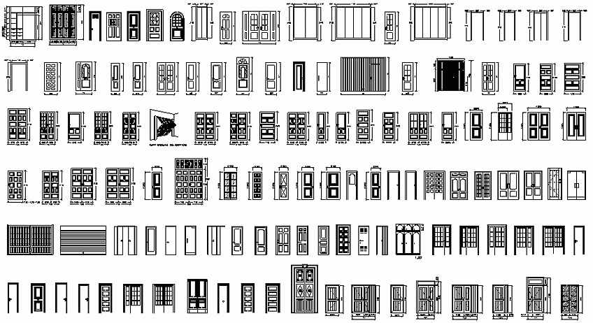 bloques de puertas autocad