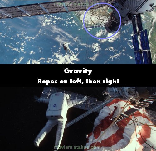 gravity movie mistakes