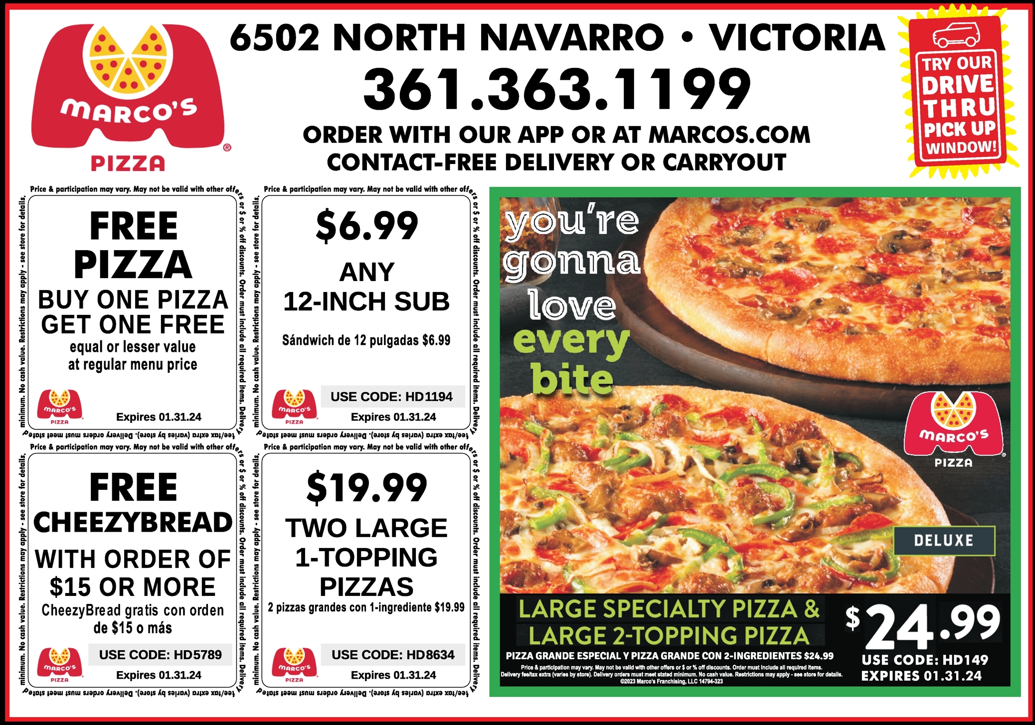 marcos pizza coupons