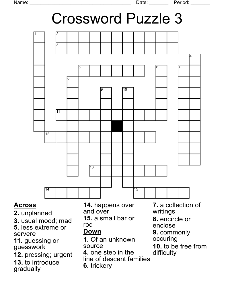 crossword clue trickery