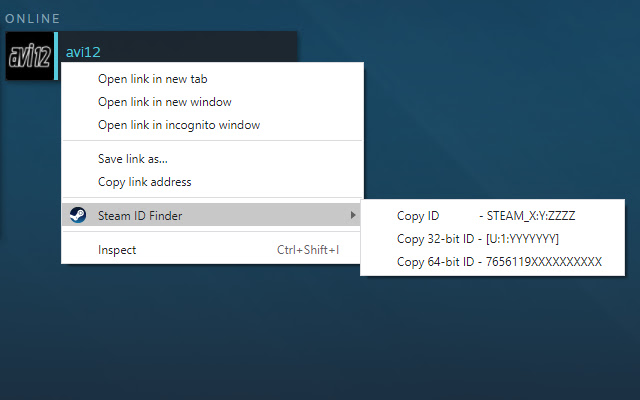 steam id finger