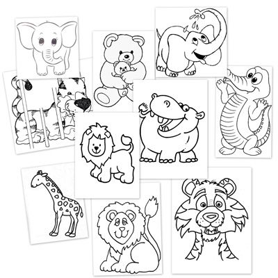 dibujos de animales salvajes para imprimir y colorear