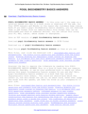 biochemistry basics pdf answers