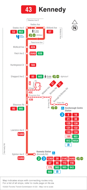 43a bus timetable