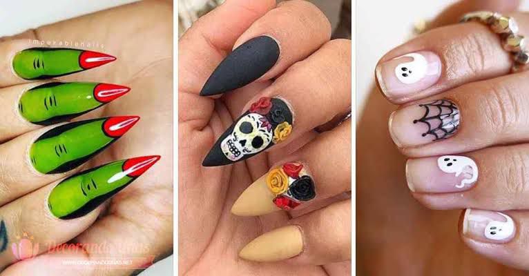 diseños de uñas halloween 2018