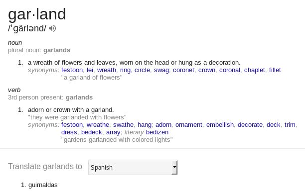 garland synonym